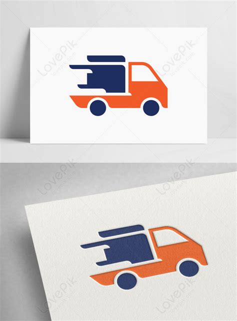 Orange and blue truck delivery logo template image_picture free download 450038415_lovepik.com