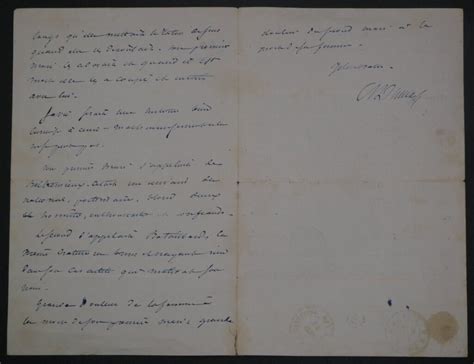 Alexandre Dumas Fils Lettre autographe signée adressée à son père 1852