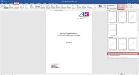 Wasserzeichen in Word einfügen einfach erklärt AS Computertraining