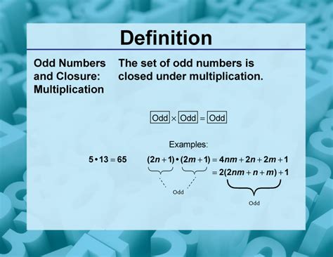 Definition Closure Property Topics Odd Numbers And Closure