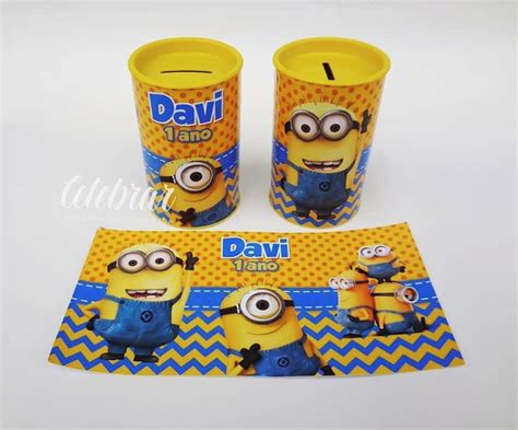 Cofrinho Personalizado Minions Elo Produtos Especiais