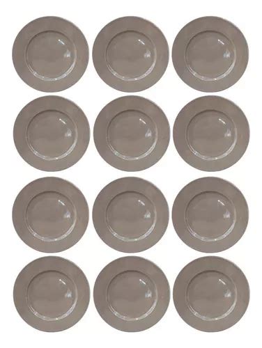 Juego de 12 platos planos de cerámica nude de 26 cm Class Home MercadoLibre