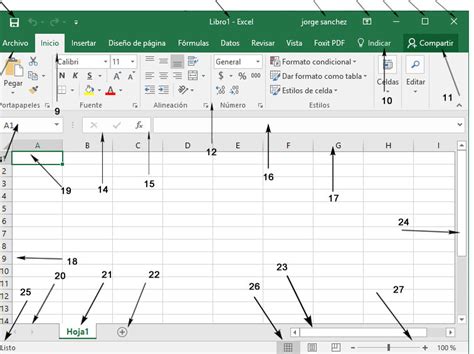 Pantalla Principal De Excel Y Sus Partes