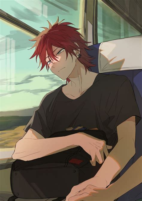 Pin By ️ On Enstars Anime Red Hair Red Hair Anime Guy Anime Boy Hair