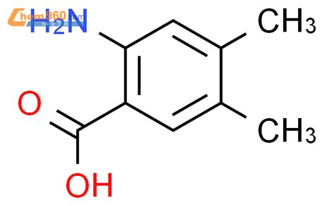 15089 51 7 2 Amino 4 5 dimethylbenzoic Acid 2 氨基 4 5 二甲基苯甲酸化学式结构式分子式