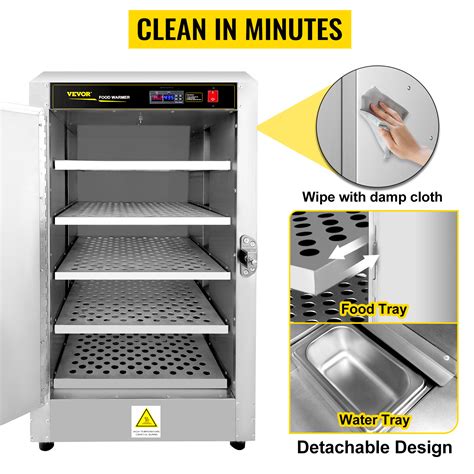 Vevor Hot Box Food Warmer X X Concession Warmer With Water Tray Five Disposable