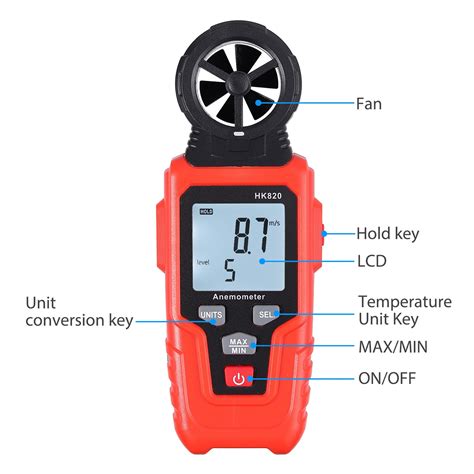 Proster For Digital LED Anemometer Wind Speed Meter Air Velocity