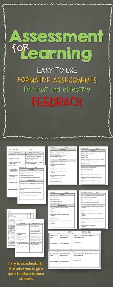 Easy To Use Checklists For Fast Formative Assessment Assessment For