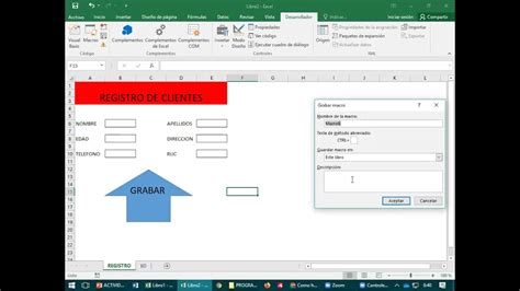 Explicación cómo grabar MACROS para guardar registros en bases de