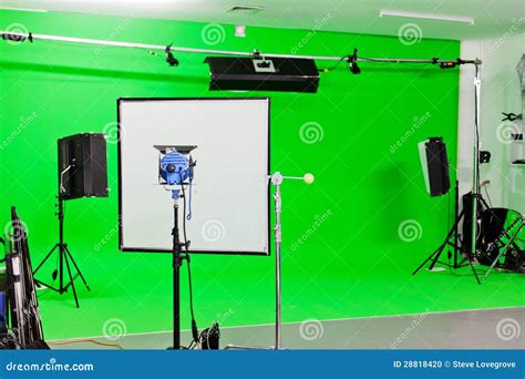 Green Screen Studio Stock Photo - Image: 28818420