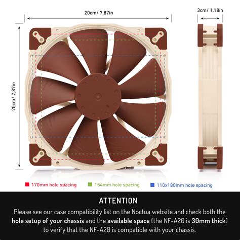 Noctua NF A20 PWM Premium Quiet Fan 4 Pin 200x30mm Brown Buy