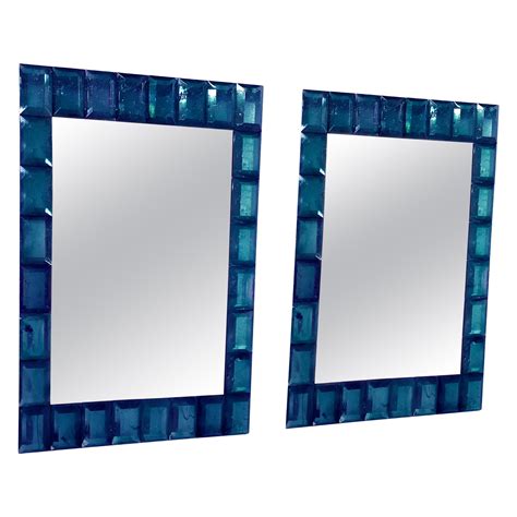 Blue Sea Contemporay Murano Glass Mirror Bevelled By Fratelli Tosi For Sale At 1stdibs