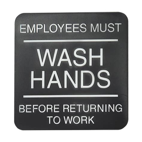 Employees Must Wash Hands Workplace Sign