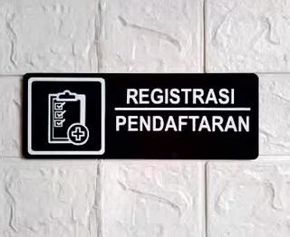 Jual Sign Board Acrylic Registration Papan Tanda Akrilik Registrasi