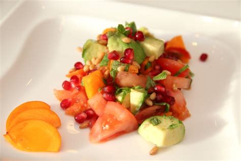 Jewish Cookery | Kosher Recipes | Sharon fruit and Pomegranate Salad