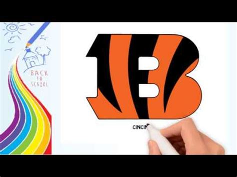 How to Draw -Drawing the Cincinnati Bengals logo - coloring Pages for kids | Drawing logo ...