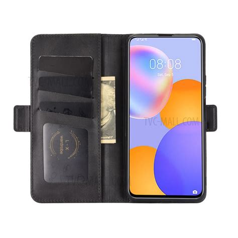 Wholesale Double Clasp Flip Magnet Leather Case Cover For Huawei Y9a