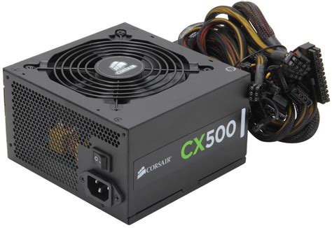 Get a Corsair 500W power supply with 80 Plus Bronze certification for