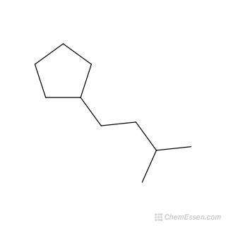 Cyclopentane, isopentyl- Structure - C10H20 - Over 100 million chemical ...