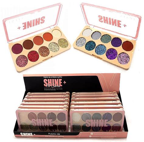 Paleta De Sombras E Glitter Shine Vivai 4026 Display 12 Unidade