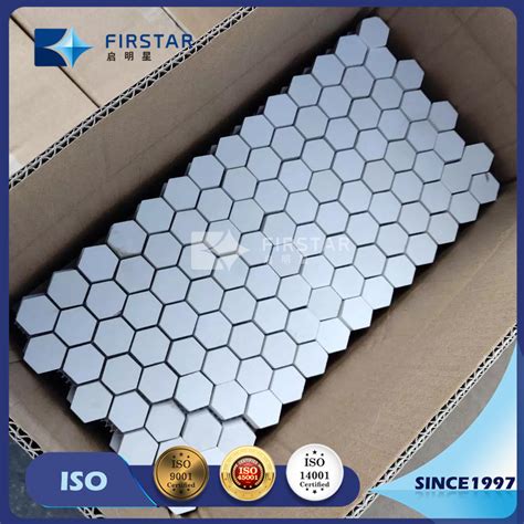 150 150 12mm Alumina Hextile Sheet On Mesh For High Wear Resistance