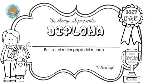 ® Colección De S ® ImÁgenes Y Diplomas Por El DÍa Del Padre Para Colorear