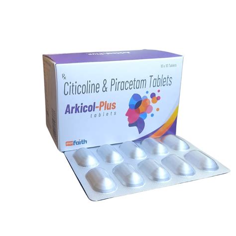 Arkicol Plus Tablet Citicoline 500mg Piracetam 800mg Tablets IP