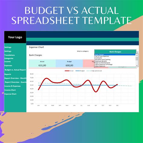 budget  actual spreadsheet template fine tune  financial