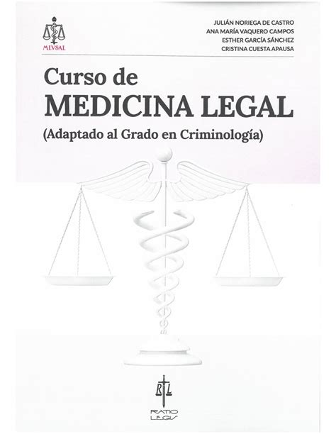 Curso De Medicina Legal Adaptado Al Grado En Criminolog A