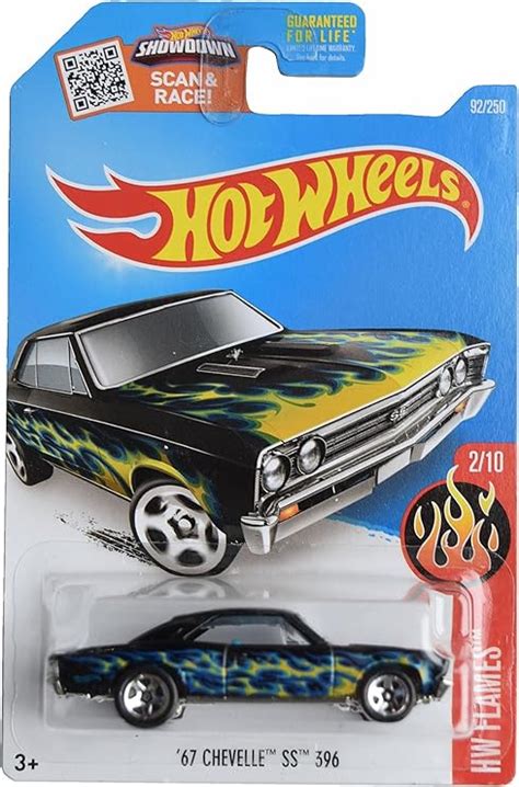 Amazon Hot Wheels 67 Chevelle SS 396 Flames 2 10 Toys Games