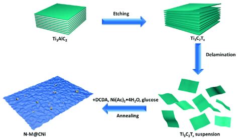 Scheme The Fabrication Process Of The N Doped Mxene Carbon