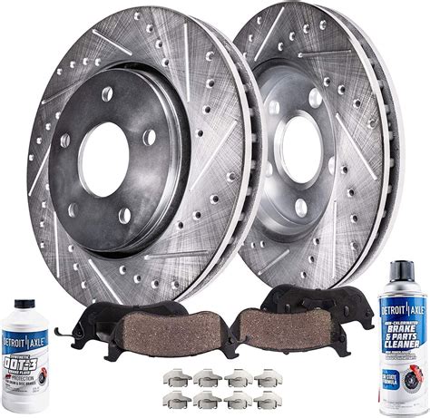 Detroit Axle 350mm Rear Drilled Slotted Brakes And Rotors Brake Pads