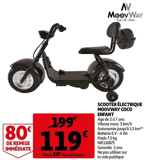 Promo Moovway Scooter Lectrique Coco Enfant Chez Auchan