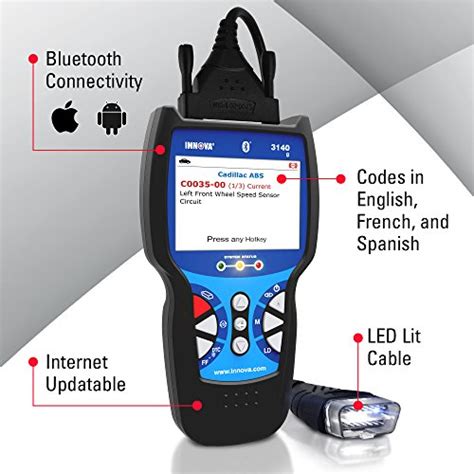 Innova 3140g Obd2 Scanner Car Code Reader With Obd1 Scanning Abs Srs Battery Reset Service