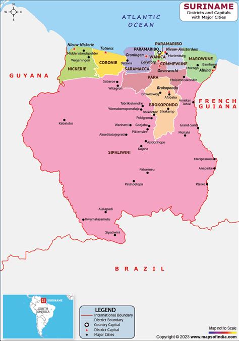 Suriname Map Hd Map Of The Suriname