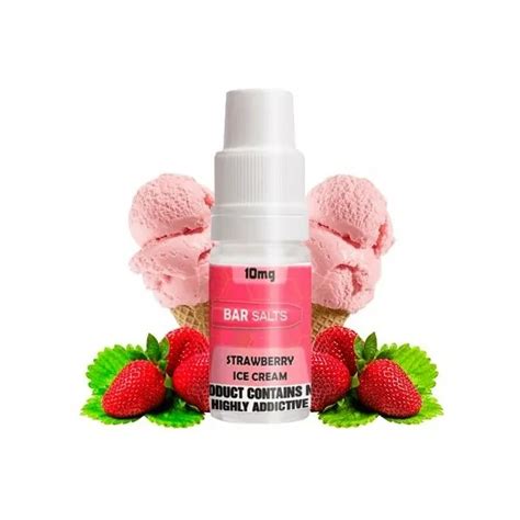 Bar Nic Salts Strawberry Ice Cream 10ml 10 Mg E Liquid