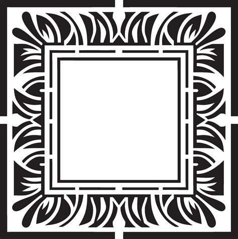 Timeless Beauty Black Emblem with Art Deco Frame in Monochrome Luxury ...