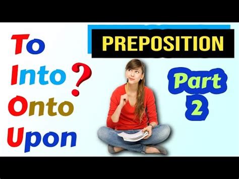 To Into Onto Upon PREPOSITIONS In English Grammar Part 2 YouTube