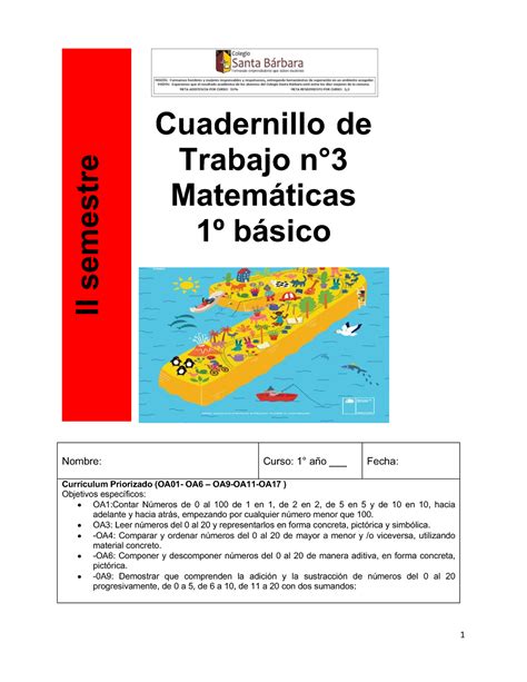 Cuadernillo N3 Matematicas II Semestre 1basico II Semestre