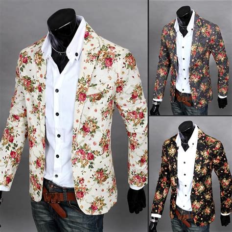 2021 Mens Blazers Men Clothing Mens Blazer Print Jacket Stylish Fancy Floral Males Suits Blazers