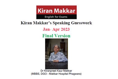 Makkar S Speaking Guesswork Jan Apr May Aug Sep Dec 2023 Final