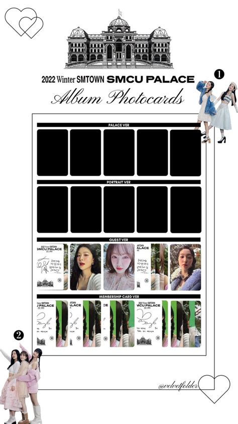 On Twitter Red Velvet Ot Smcu Palace Photocard Templates Updated