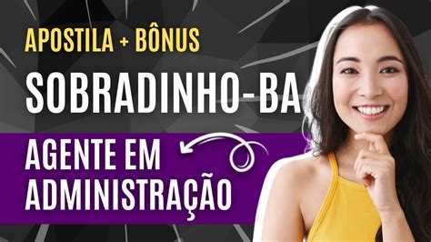 Concurso Sobradinho Ba Apostila Preparat Ria Para Agente Em