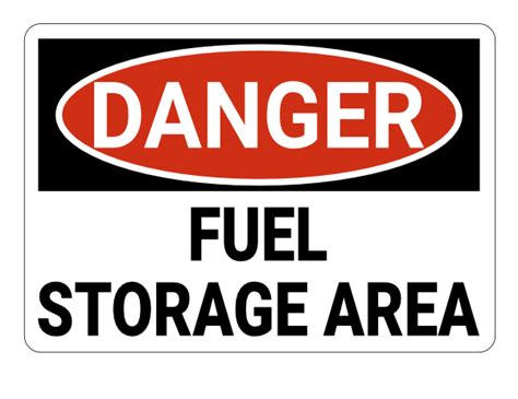 Printable Fuel Storage Area Danger Sign