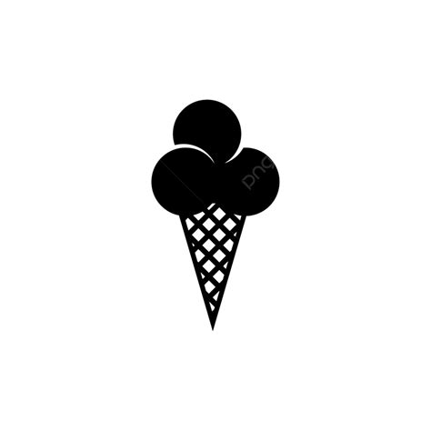 Ice Cream Cone Silhouette PNG Transparent Ice Cream Cone Background