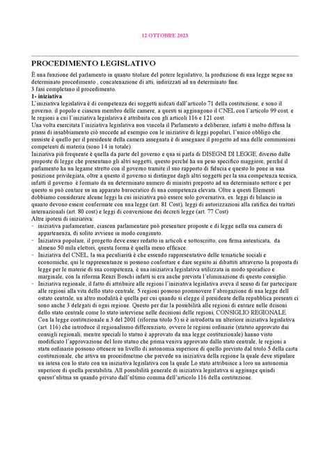 Diritto Costituzionale Sintesi Del Corso Di Diritto Ed Economia