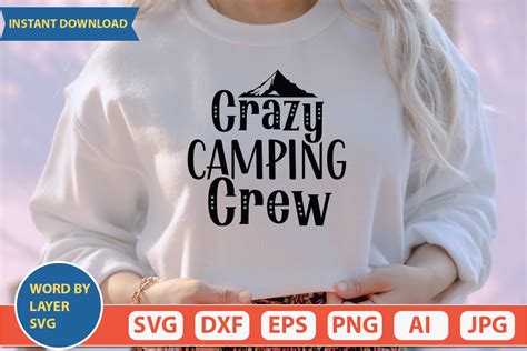 Crazy Camping Crew Svg Grafik Von Ismetarabd Creative Fabrica