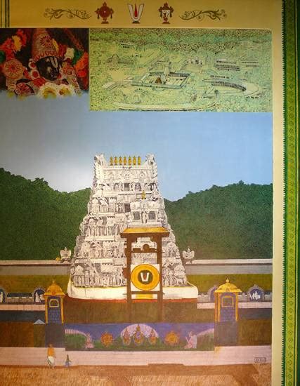 Tirupati Gopuram entrance, Painting by Professional Artist Sandhya Ketkar