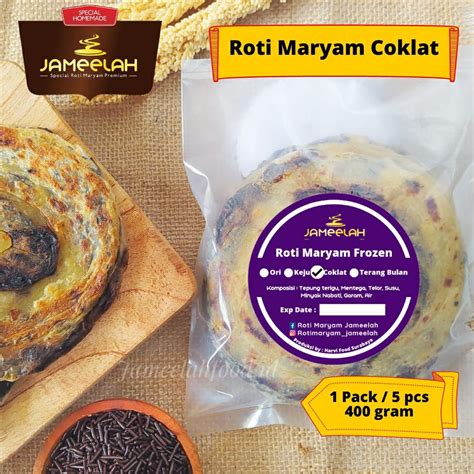 Jual Roti Maryam Cokelat Isi Pcs Per Pack Roti Canai Cane