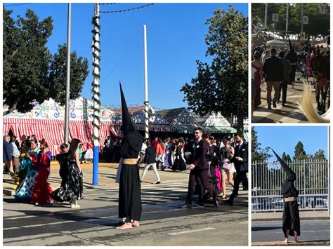 El individuo vestido de nazareno en la Feria cuelga un vídeo con su